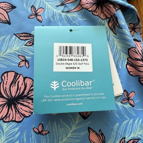 Coolibar Womens Blue Floral Top Skort Set M UPF 50+ Sun Protection NWT - Picture 8 of 16